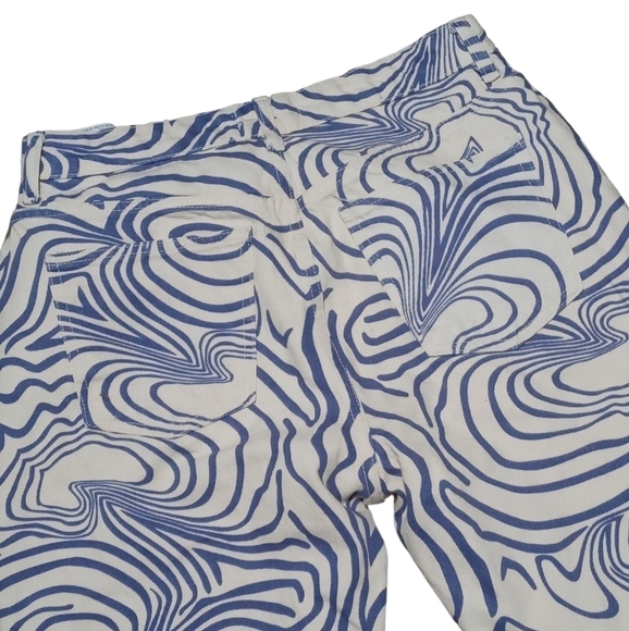 Zara Abstract Marble Print High Rise Straight Leg Pants Women’s Size 8 - Picture 10 of 10